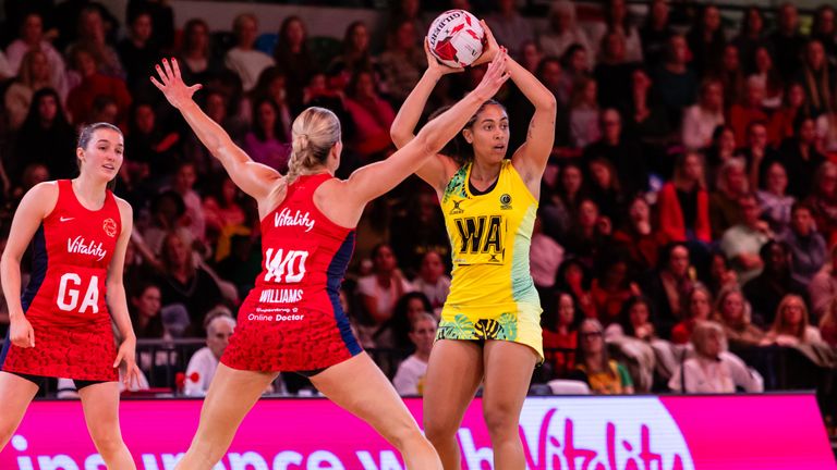 Rhea Dixon and Fran Williams during the Vitality Horizon series at the Copper Box in London (Photo by Hayley Bavin)