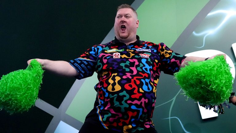England's Ricky Evans ahead of his match against England's Charlie Manby on day sixteen of the Paddy Power World Darts Championship at the A