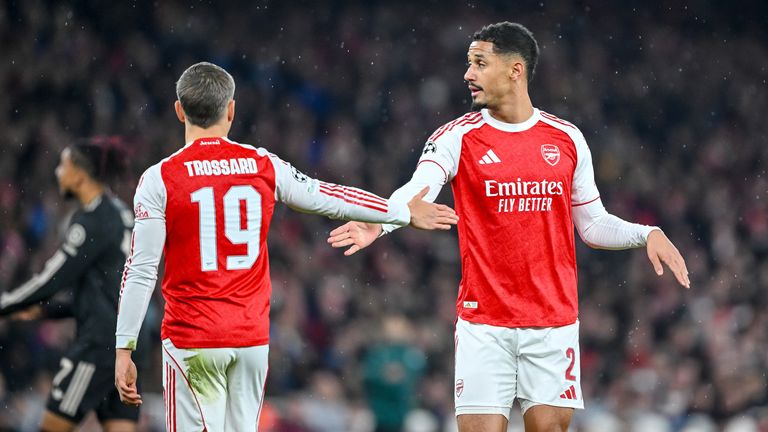 William Saliba and Leandro Trossard