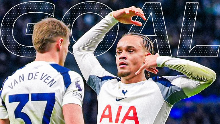 Xavi Simons scores for Spurs
