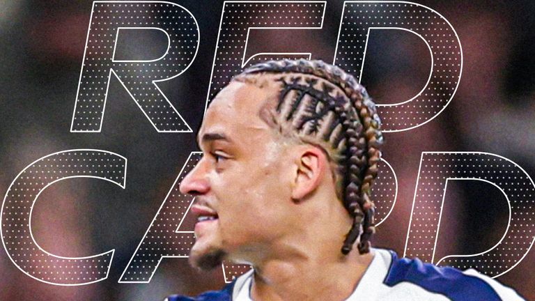 Xavi Simons sees red