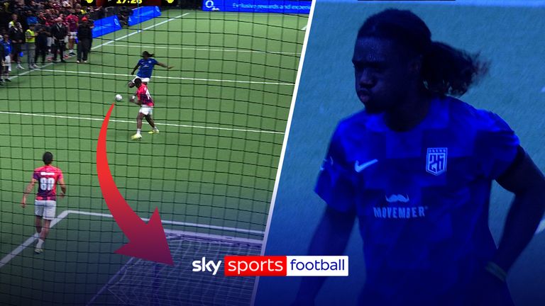 J'ardell Stirling hits a long-range strike that nestles in the top corner to level terms against Wembley Rangers. 