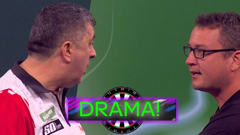 Suljovic told off by referee