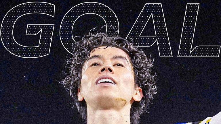 Tanaka scores for Leeds against Liverpool