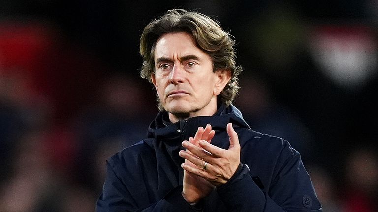 Tottenham Hotspur manager Thomas Frank after the Premier League match at the City Ground, Nottingham. Picture date: Sunday December 14, 2025