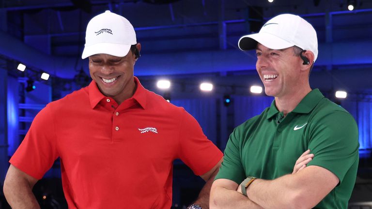 Rory McIlroy and Tiger Woods both feature in the TGL 
