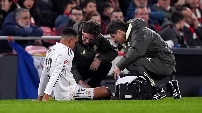Trent Alexander-Arnold suffered a thigh injury against Athletic Club after recording his first LaLiga assist for Real Madrid