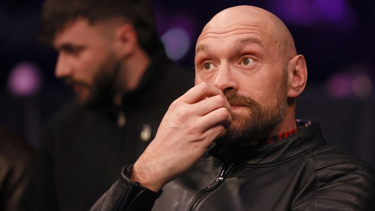 Tyson Fury ringside at the Co-op Live Arena, Manchester