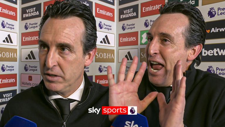 Unai Emery talks after Aston Villa's loss to Arsenal