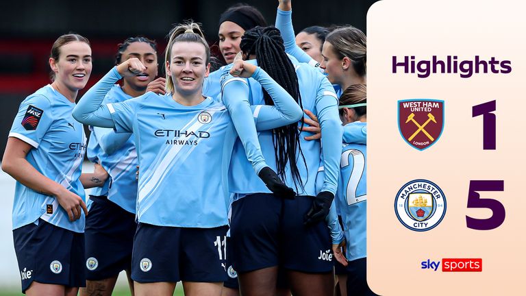 West Ham vs Manchester City in the Women's League Cup