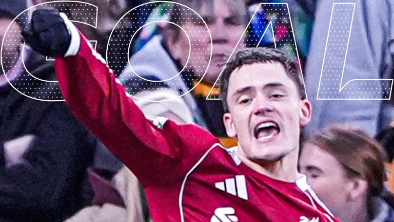 Wirtz scores his first goal for Liverpool