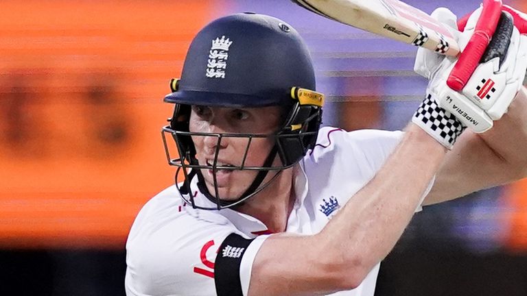 Zak Crawley, during England's second innings - second Ashes Test, Brisbane