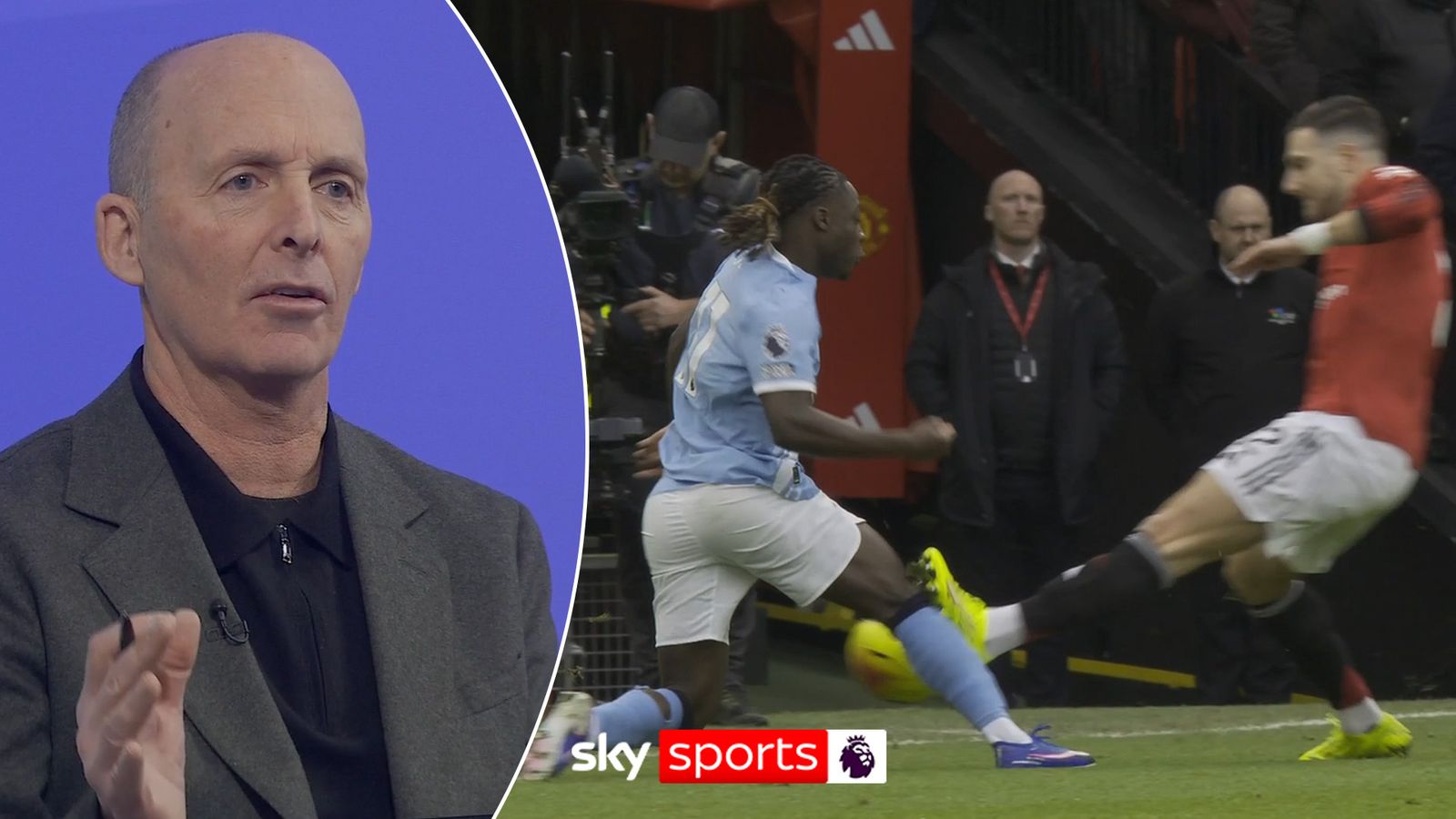 Diogo Dalot: Mike Dean certain Diogo Dalot should be sent off in Manchester derby