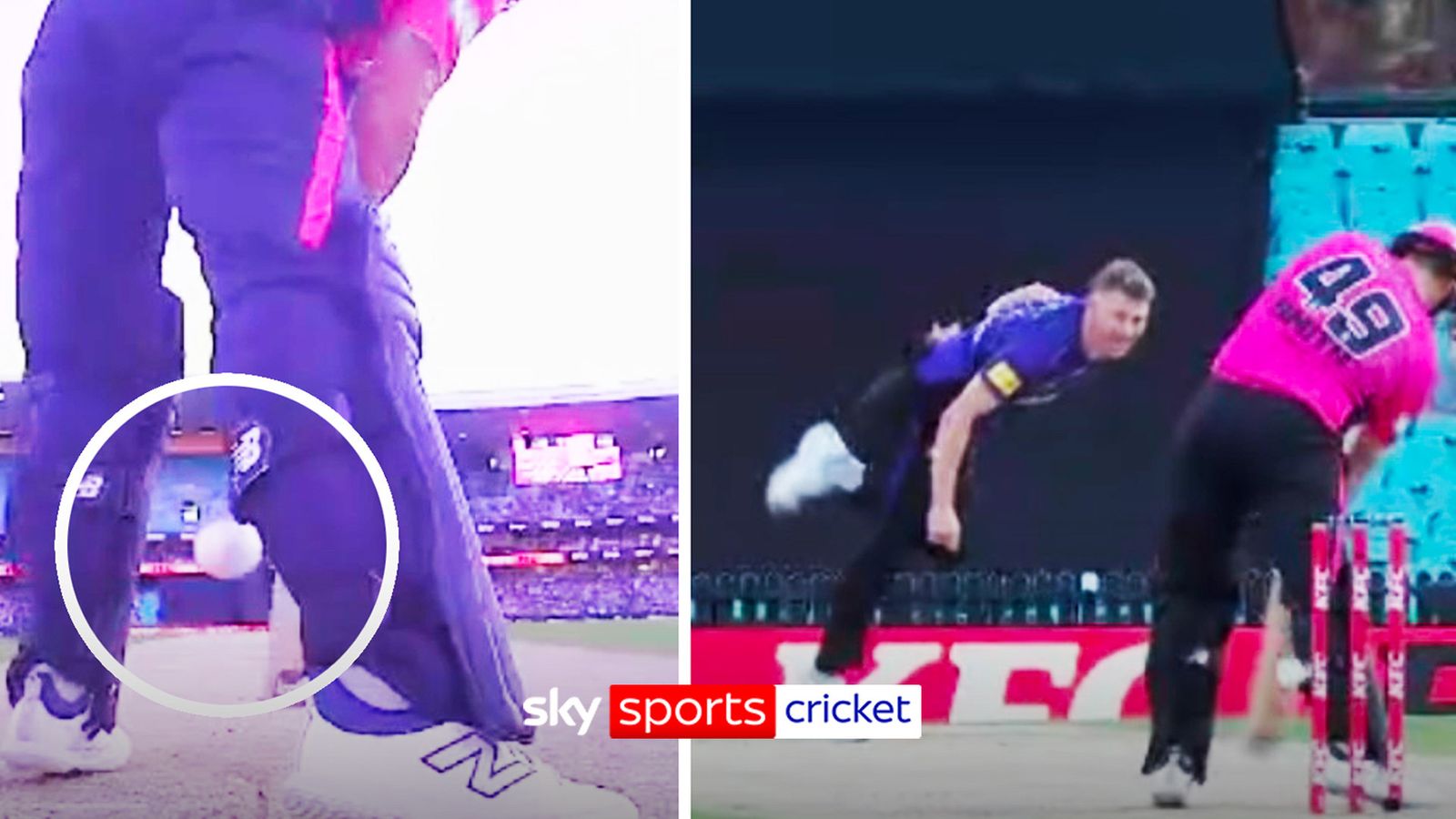 Steve Smith hits a four between his own legs while batting for Sydney Sixers in Big Bash League