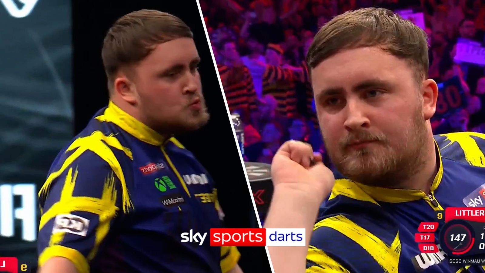 Darts: Luke Littler comes agonisingly close to another NINE!