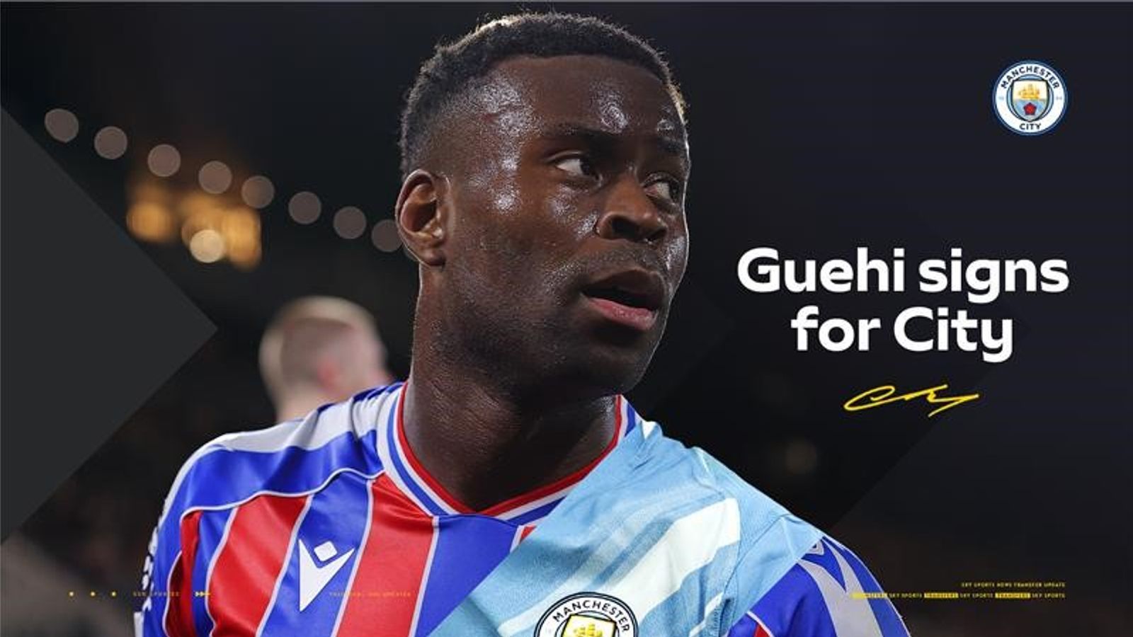 Marc Guehi: Man City sign defender from Crystal Palace for an initial £20m as spending reaches £425m in 12 months