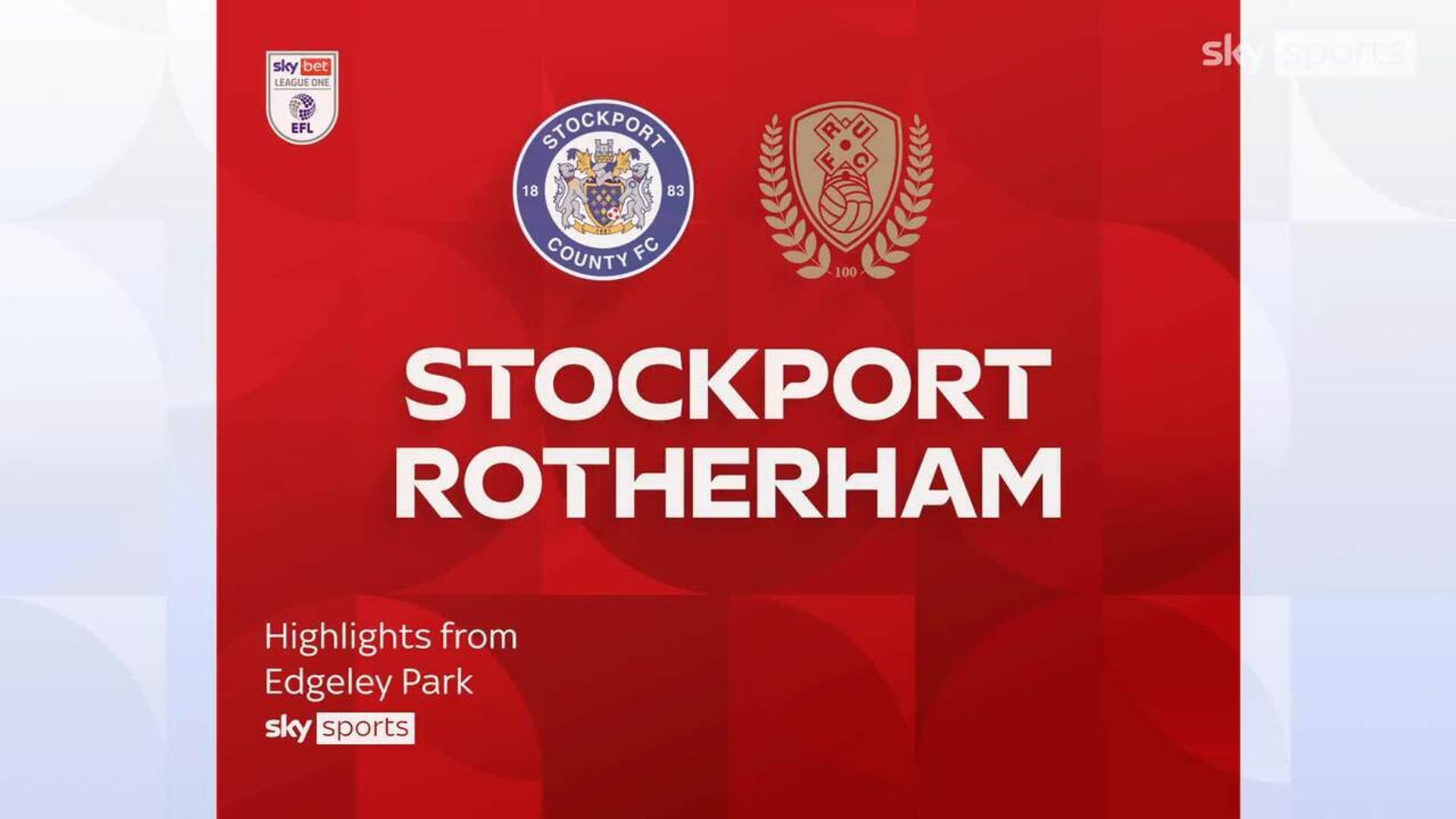 Stockport 3-2 Rotherham