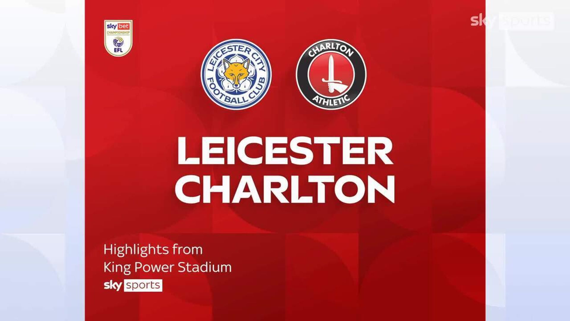 Leicester 0-2 Charlton