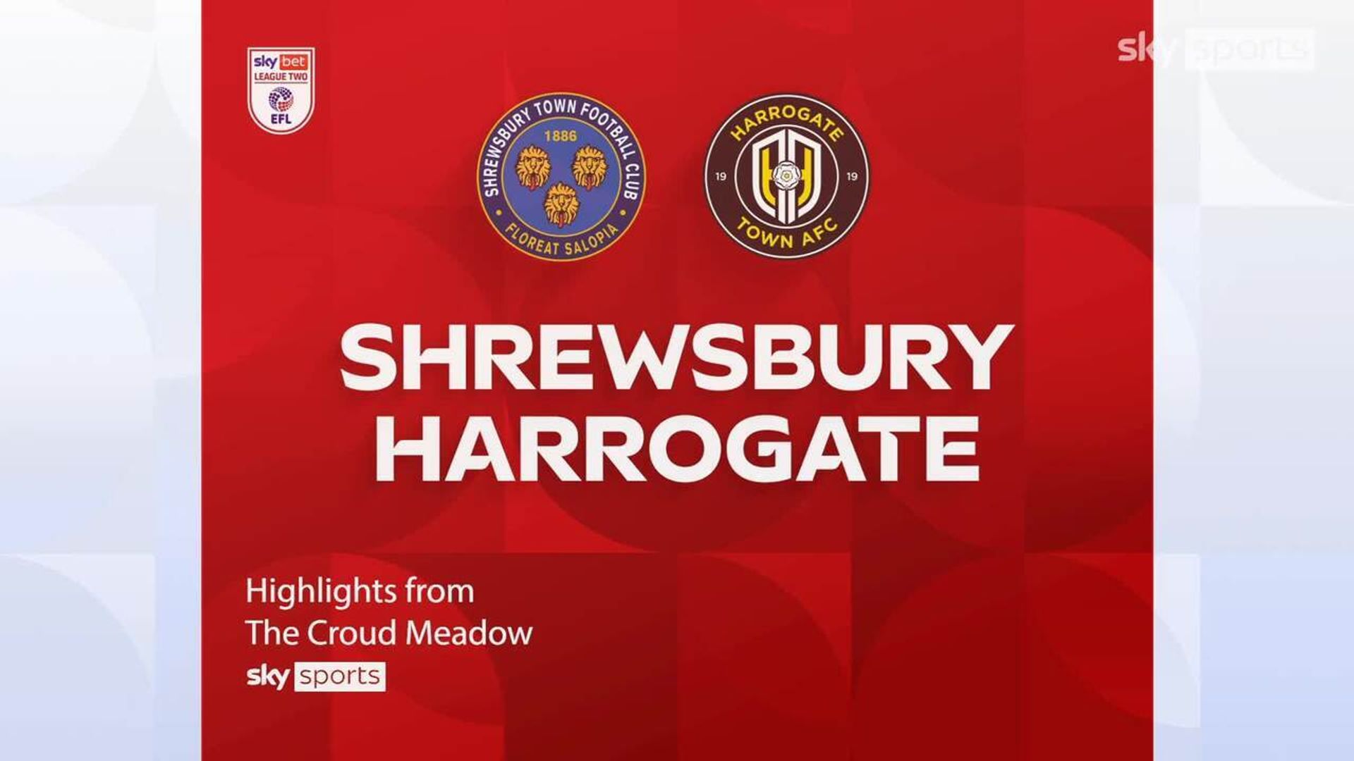 Shrewsbury 1-0 Harrogate Town