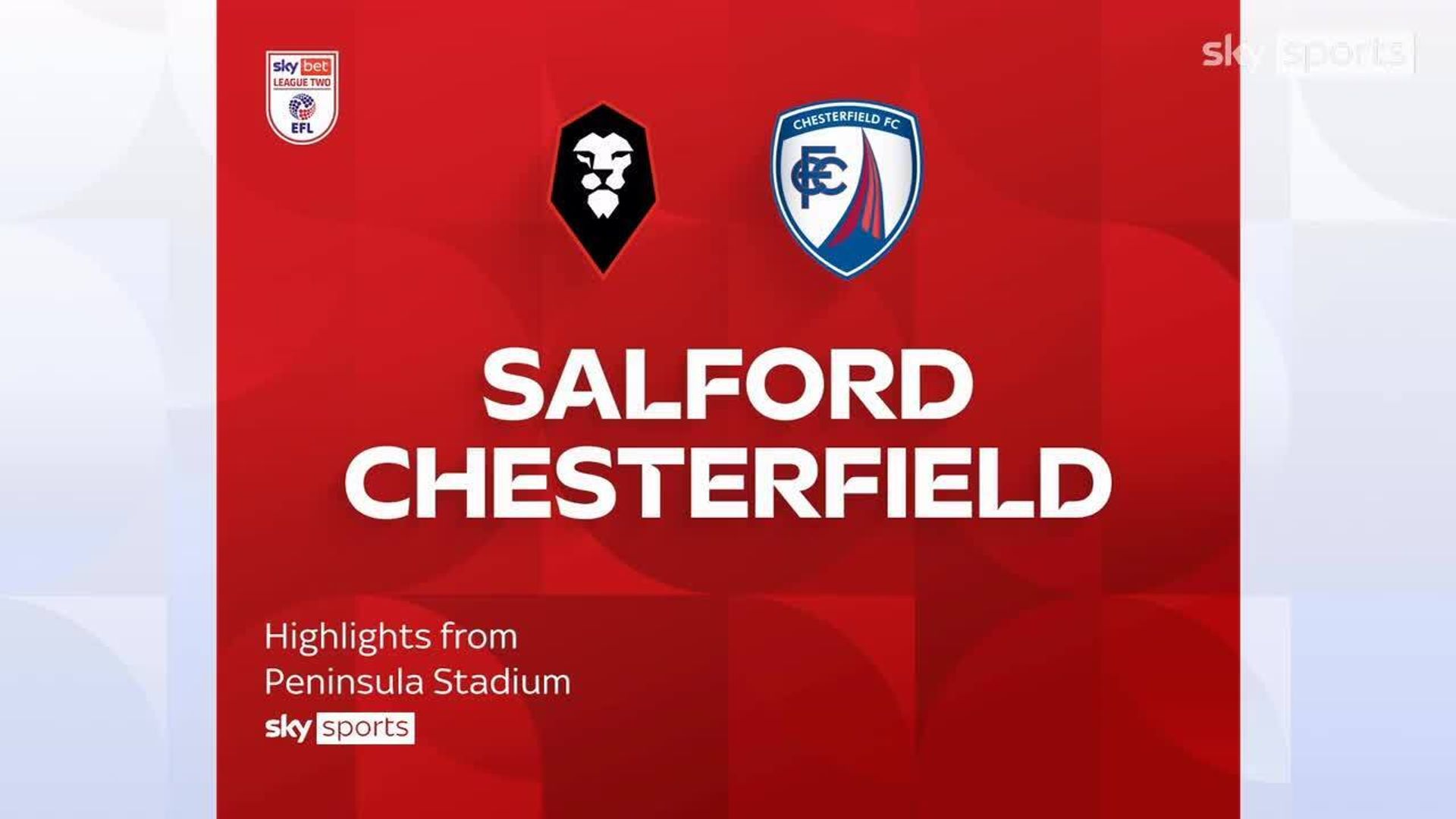 Salford 0-1 Chesterfield 