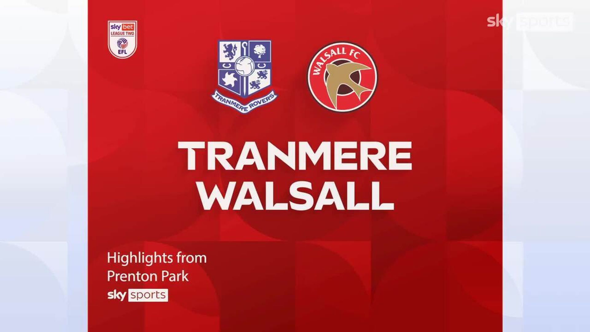 Tranmere 1-3 Walsall