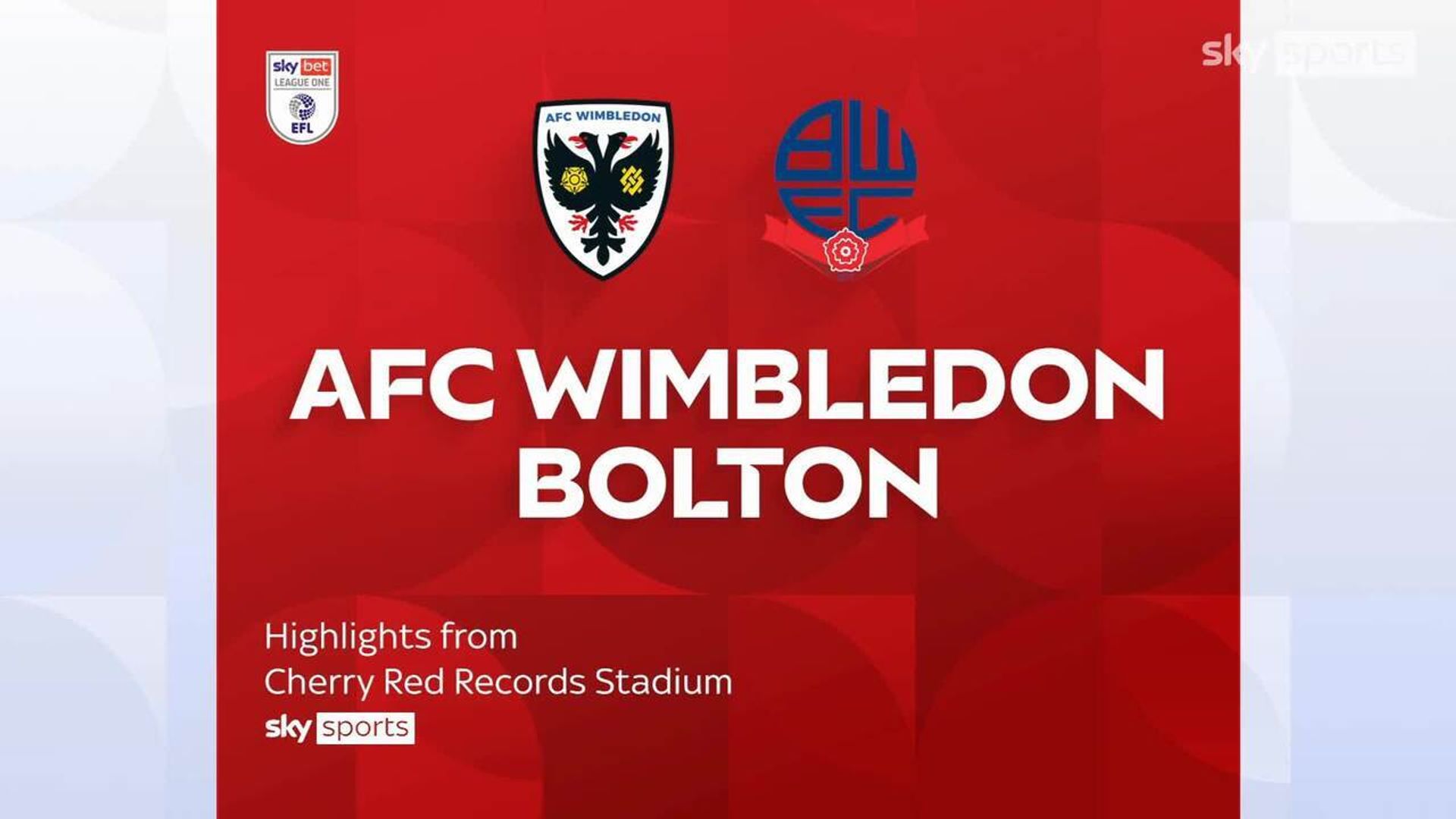 AFC Wimbledon 0-1 Bolton 