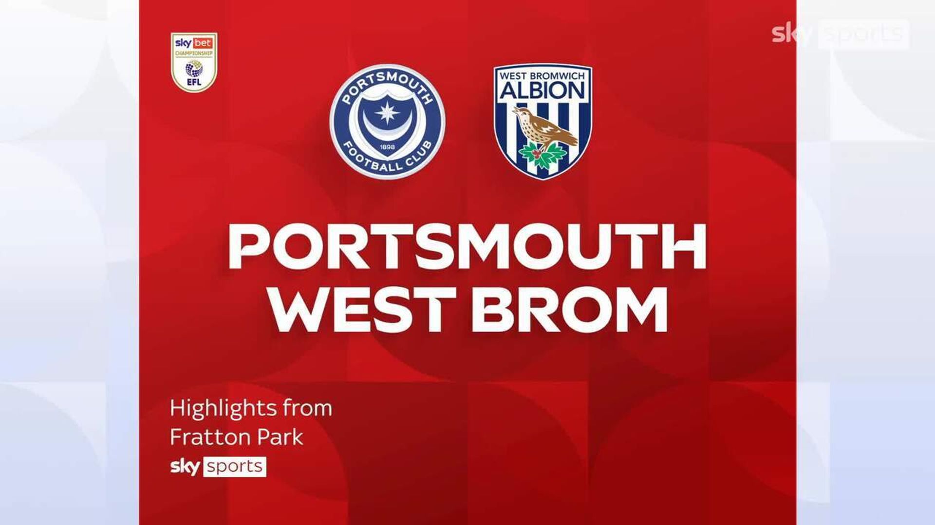 Portsmouth 3-0 West Brom