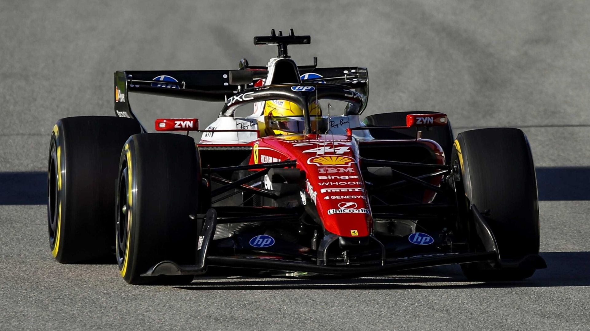 Hamilton sets Barcelona shakedown pace for Ferrari