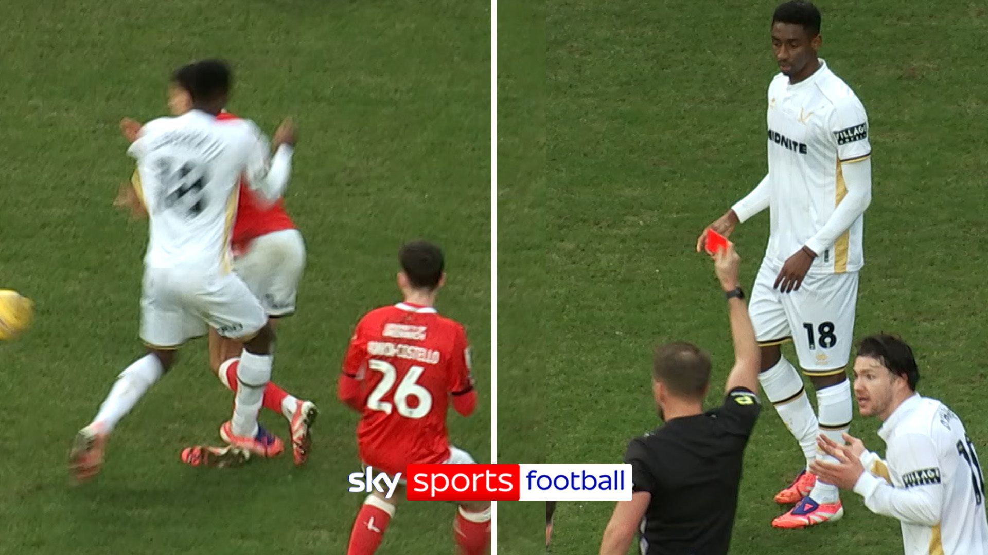 Soumare sees red for horror tackle as Sheff Utd down to nine in first half!