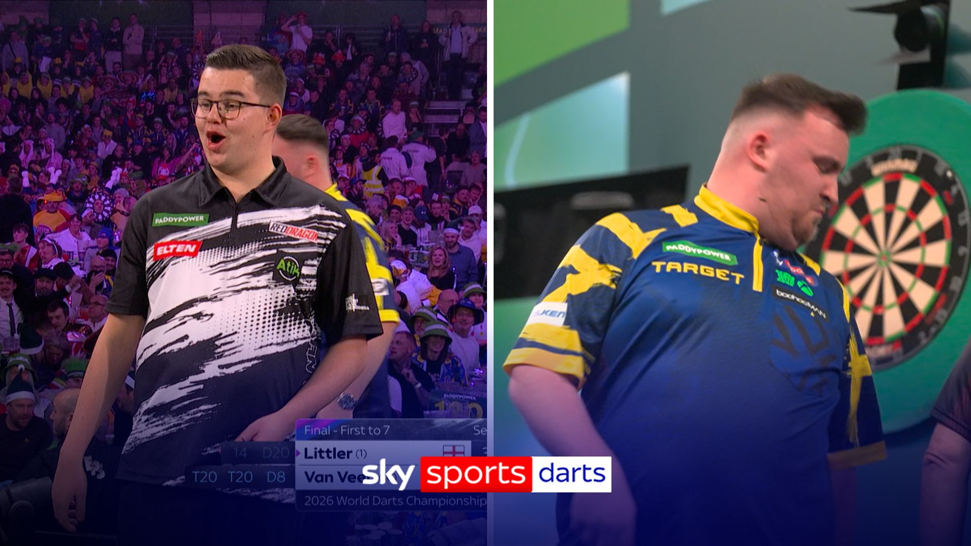 The Ally Pally wasp is BACK! Littler and Van Veen forced to duck and dive in final!