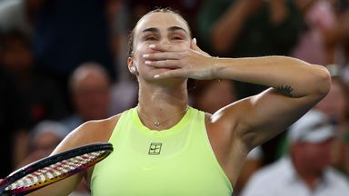 Aryna Sabalenka, WTA Tour tennis (2026)