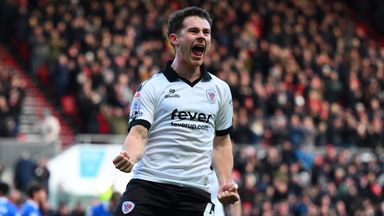 Adam Randell celebrates after scoring Bristol City's opening goal against Portsmouth