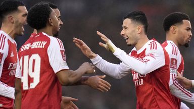 Gabriel Martinelli scored a hat-trick in Arsenal's win