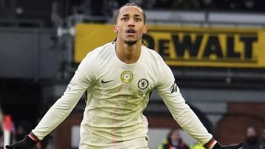 Joao Pedro celebrates after doubling Chelsea's lead against Crystal Palace