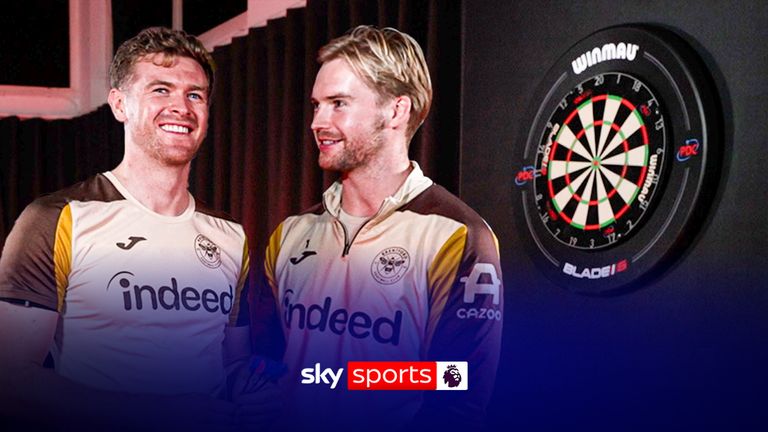Brentford's Kelleher and Collins take on the ULTIMATE darts challenge