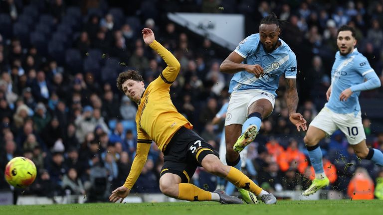 Antoine Semenyo doubles Man City's lead against Wolves