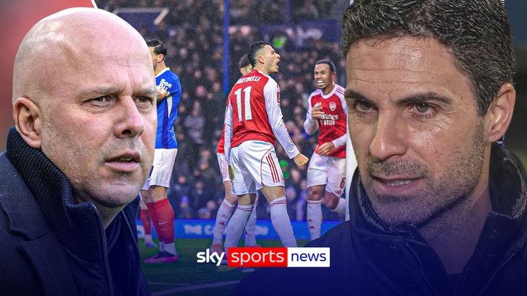 Arteta praises Slot for his assessment on the situation between Martinelli and Bradley.