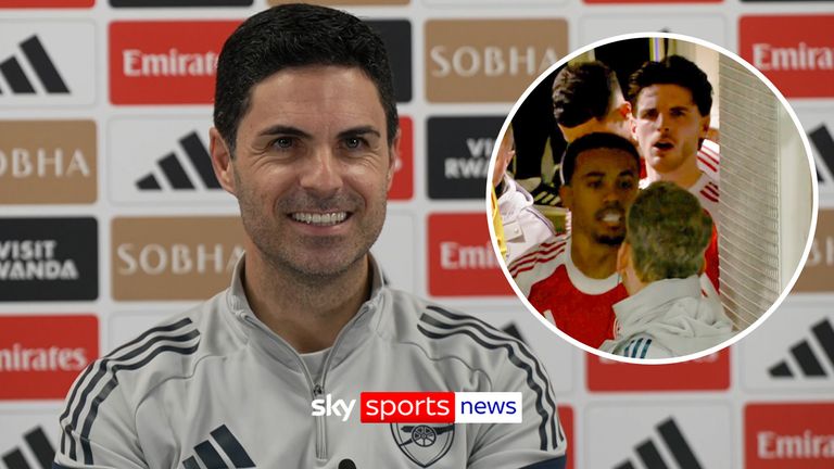 MIKEL ARTETA DECLAN RICE 16 JAN