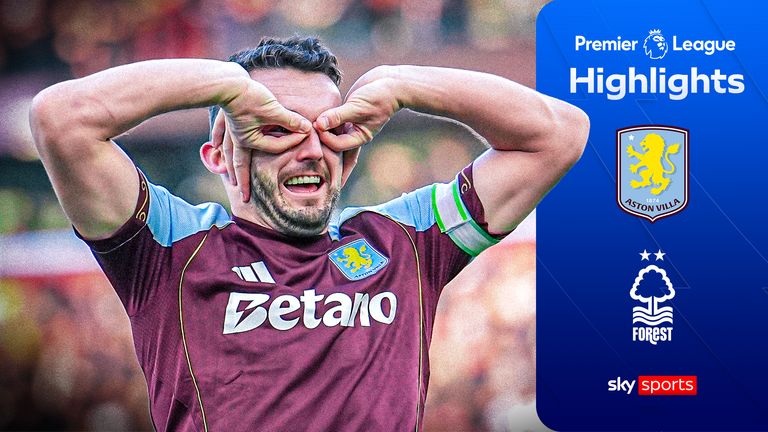 Highlights from the Premier League match between Aston Villa and Nottingham Forest.