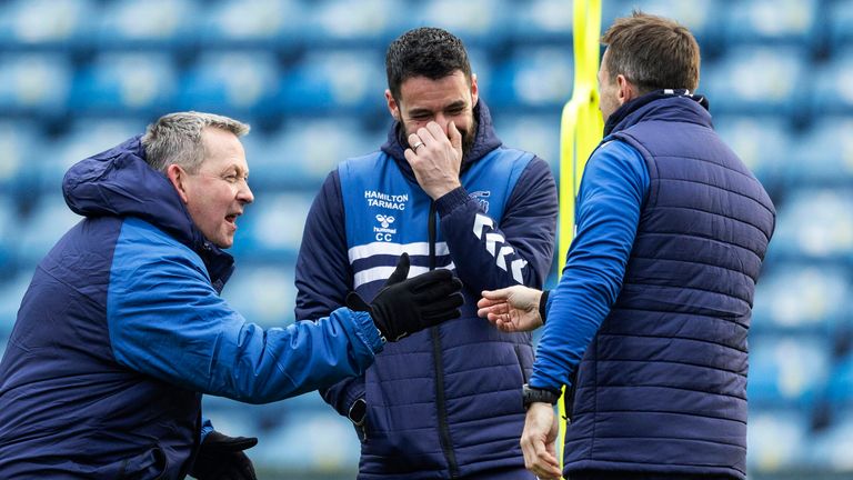 Billy Dodds (L) is McCann's assistant at Kilmarnock 