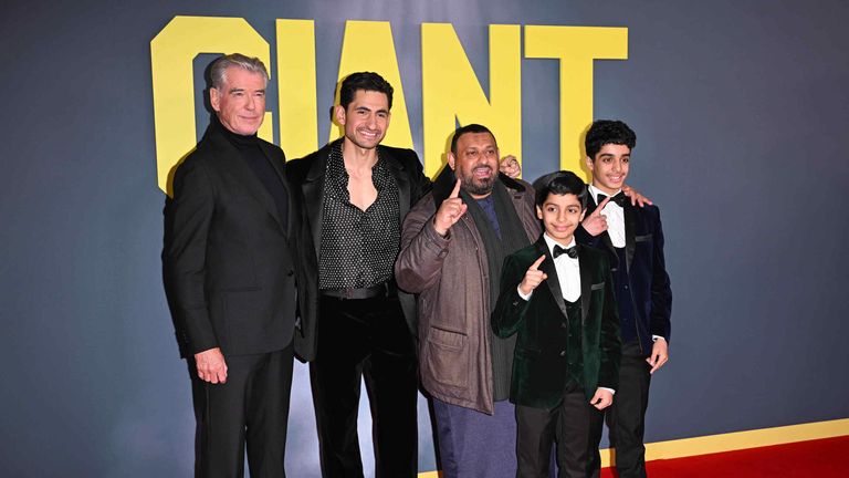 UK Gala Screening Of 'Giant' ** STORY AVAILABLE, CONTACT SUPPLIER** Featuring: Pierce Brosnan, Amir El-Masry, 'Prince' Naseem Hamed, Ghaith Saleh, Ali Saleh Where: London, United Kingdom When: 07 Jan 2026 Credit: Cover Images  (Cover Images via AP Images)