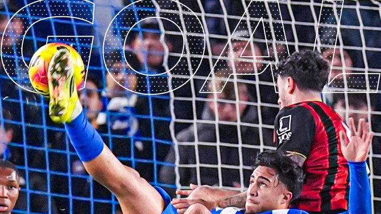 Brighton score a goal against Bournemouth