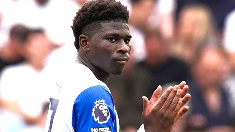 Brighton and Hove Albion's Carlos Baleba 