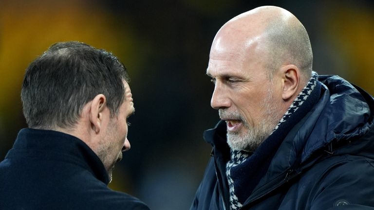 Coventry City head coach Frank Lampard and Norwich City manager Philippe Clement