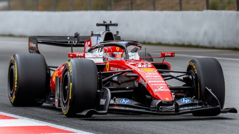 Charles Leclerc Thursday Barcelona (Credit: Scuderia Ferrari)