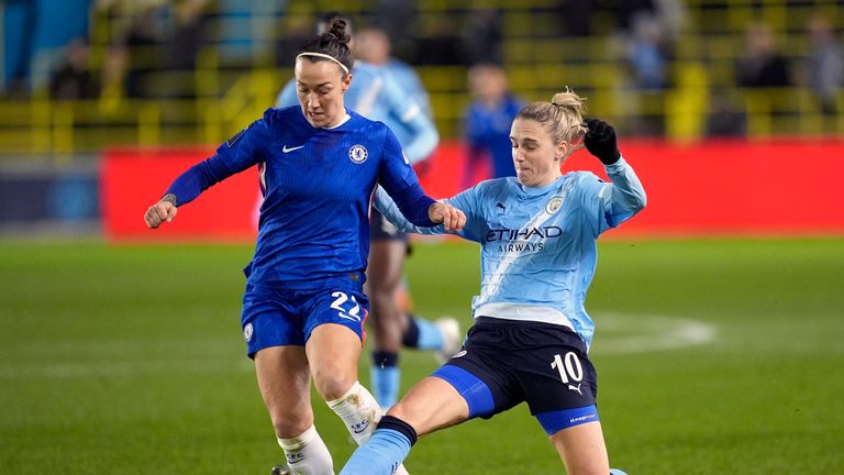Chelsea lead Man City, Arsenal and Man Utd goalless in Women's League Cup semis LIVE!