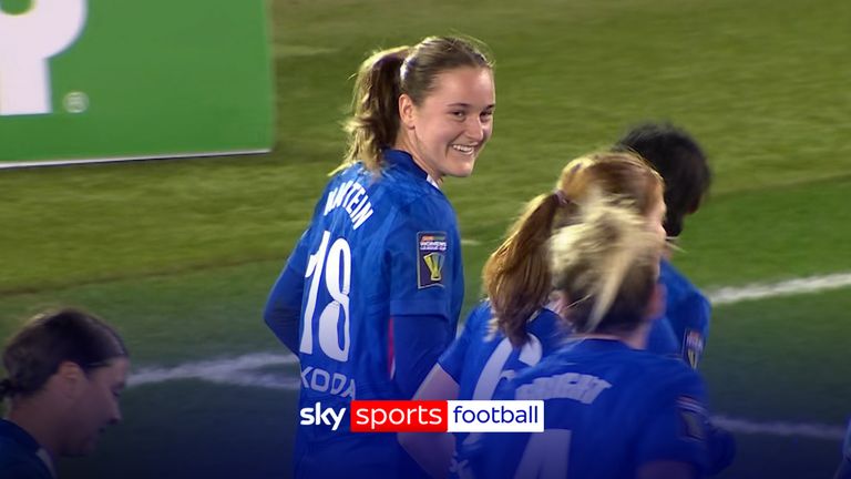 WLC - Manchester City vs Chelsea | Wieke Kaptein opens scoring for Chelsea in league cup semi-final