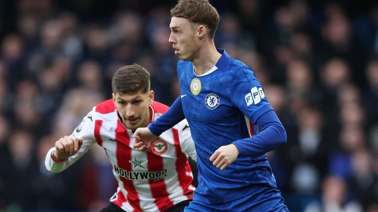 Cole Palmer in action vs Brentford