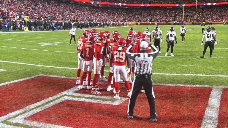 The view of the Kansas City Chiefs against the Houston Texans at Cosm LA 