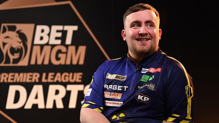 Luke Littler at the 2025 Premier League Darts media day